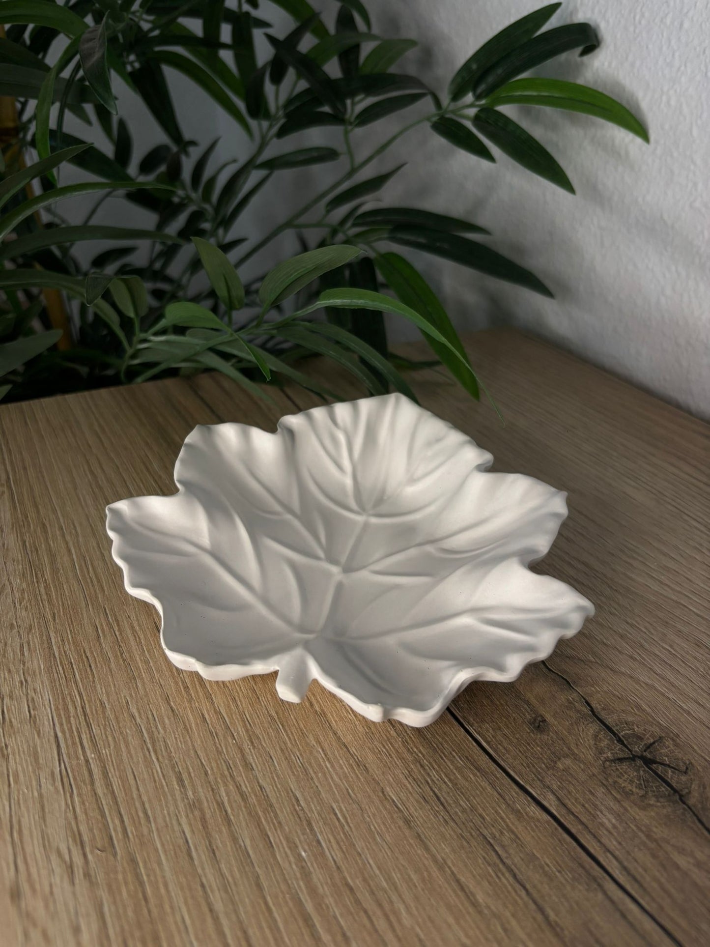 Bandeja Decorativa en Forma de Hoja de Cemento