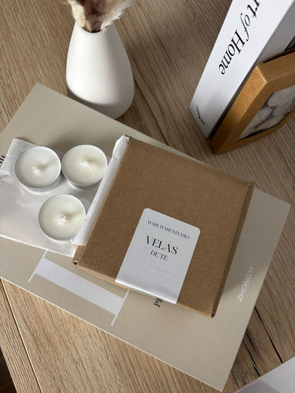 Velas de Té de Cera de Soja